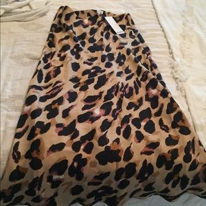 Leopard flowy midi skirt Cotton Candy LA
